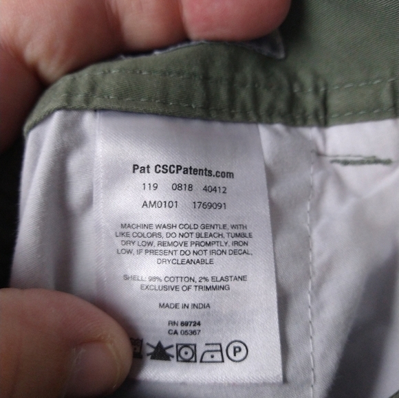 $ Columbia men's olive green cargo short omni shade protection size 38X10 - Picture 7 of 8